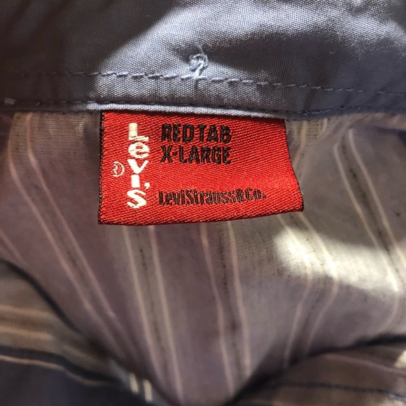 Levi’s Red Tab Button Down Striped Long Sleeve 2010 XL - Picture 5 of 8